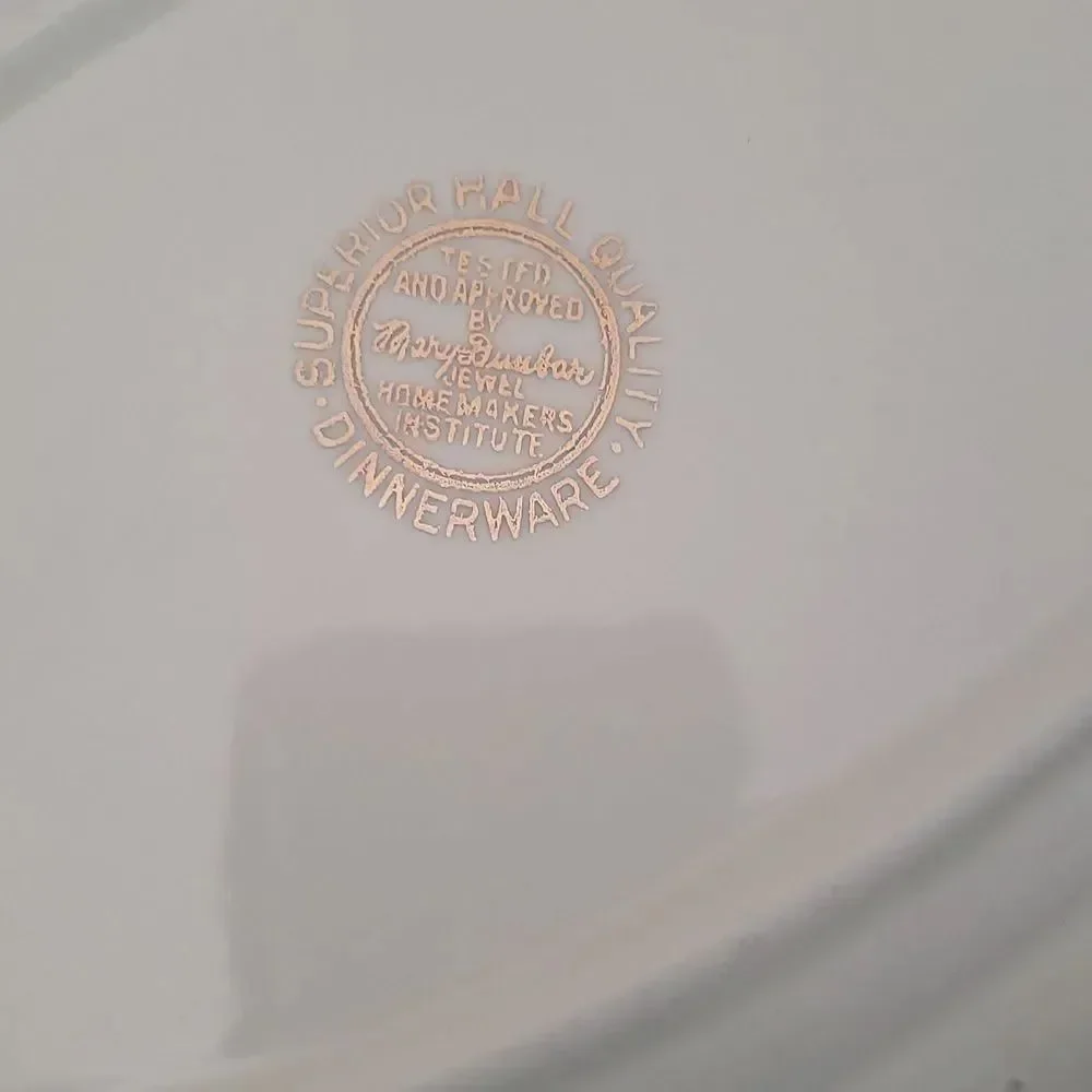 Vintage Hall Jewel Tea Autumn Leaf Porcelain Small Oval Serving Platter Plate 9